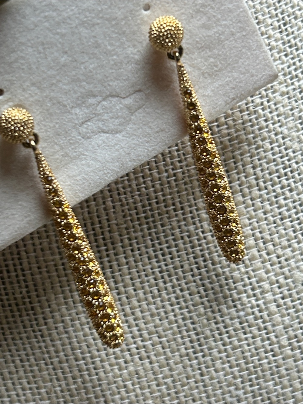 Gold Pave Drop Earrings – Women's Jewelry